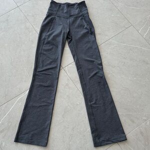 Gray High-Waisted Yoga Pants